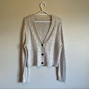 American Eagle cream button up cardigan
